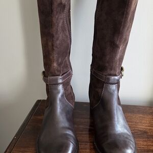 Etienne Aigner Rich Brown Heeled Boots